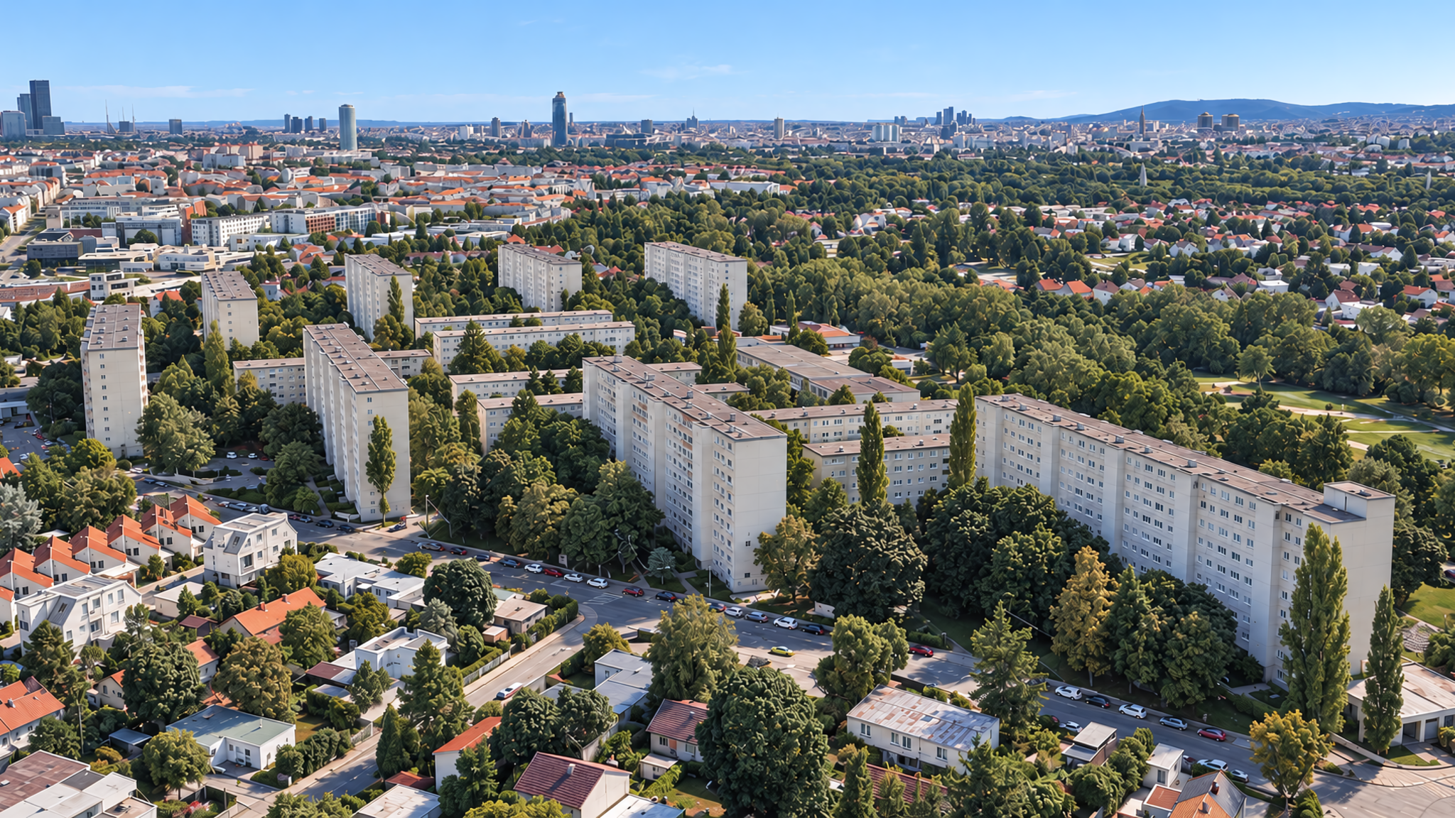 Wohnhausanlage Autokaderstraße 3-7, Wien – Luftbild