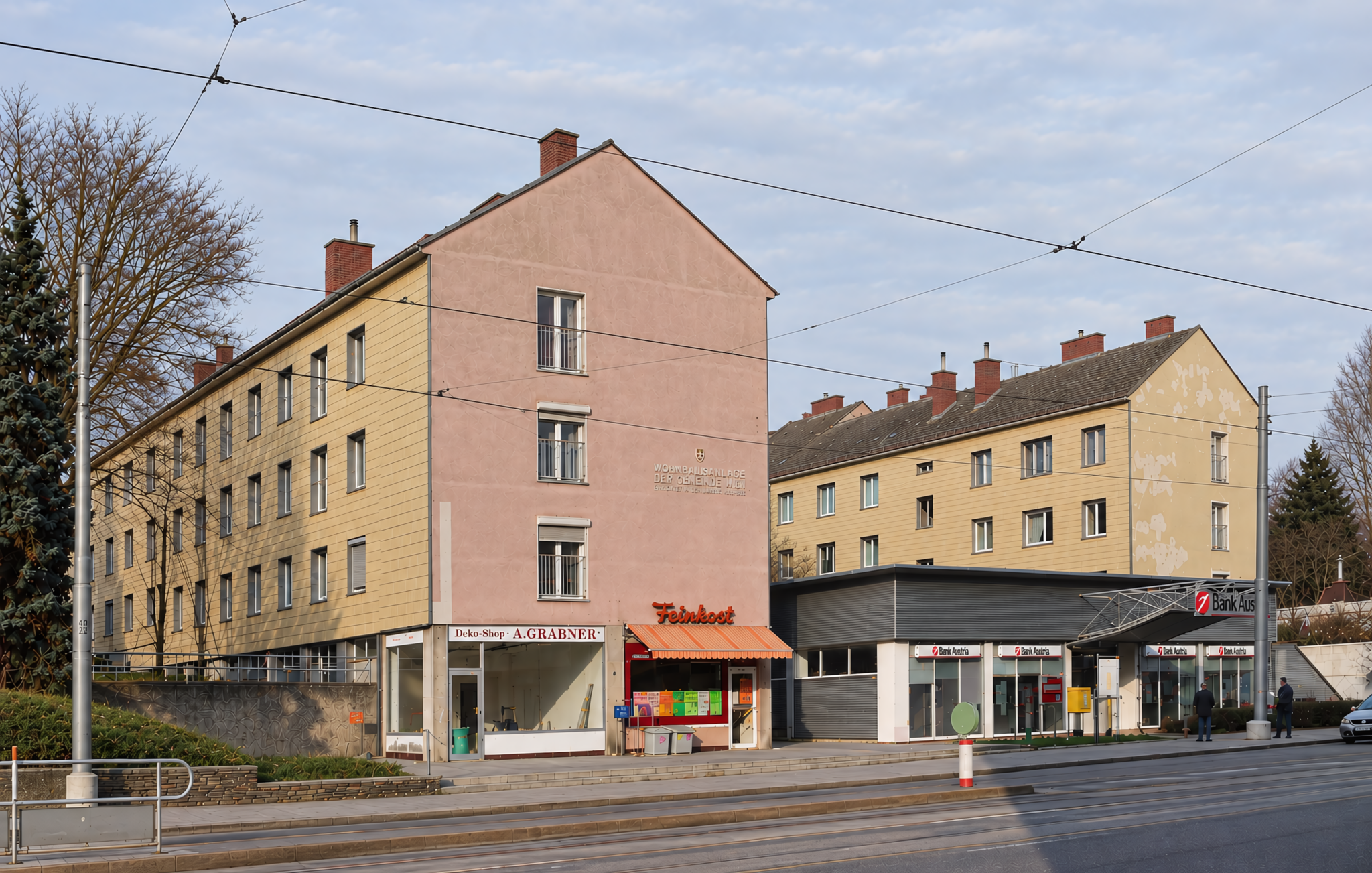 Wohnhausanlage Hütteldorfer Straße 268-274, Wien – Ansicht von der Hütteldorfer Straße