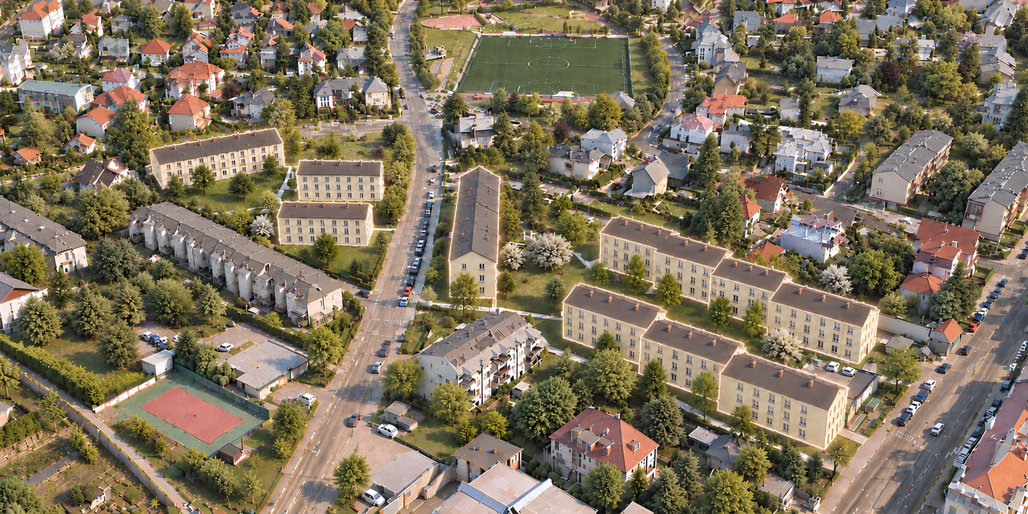 Wohnhausanlage Hütteldorfer Straße 268-274, Wien – Luftbild
